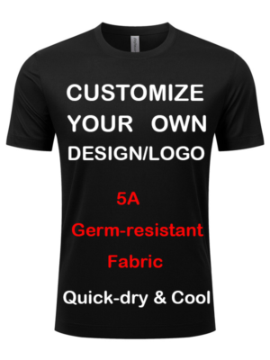 Custom Your logo 5A antibacterial and UV-resistant round-neck cultural shirts, workwear for men and women, quick-dry sportswear clothes